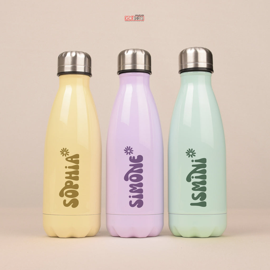 Flower Name - Colored Bowling Bottle 350ml