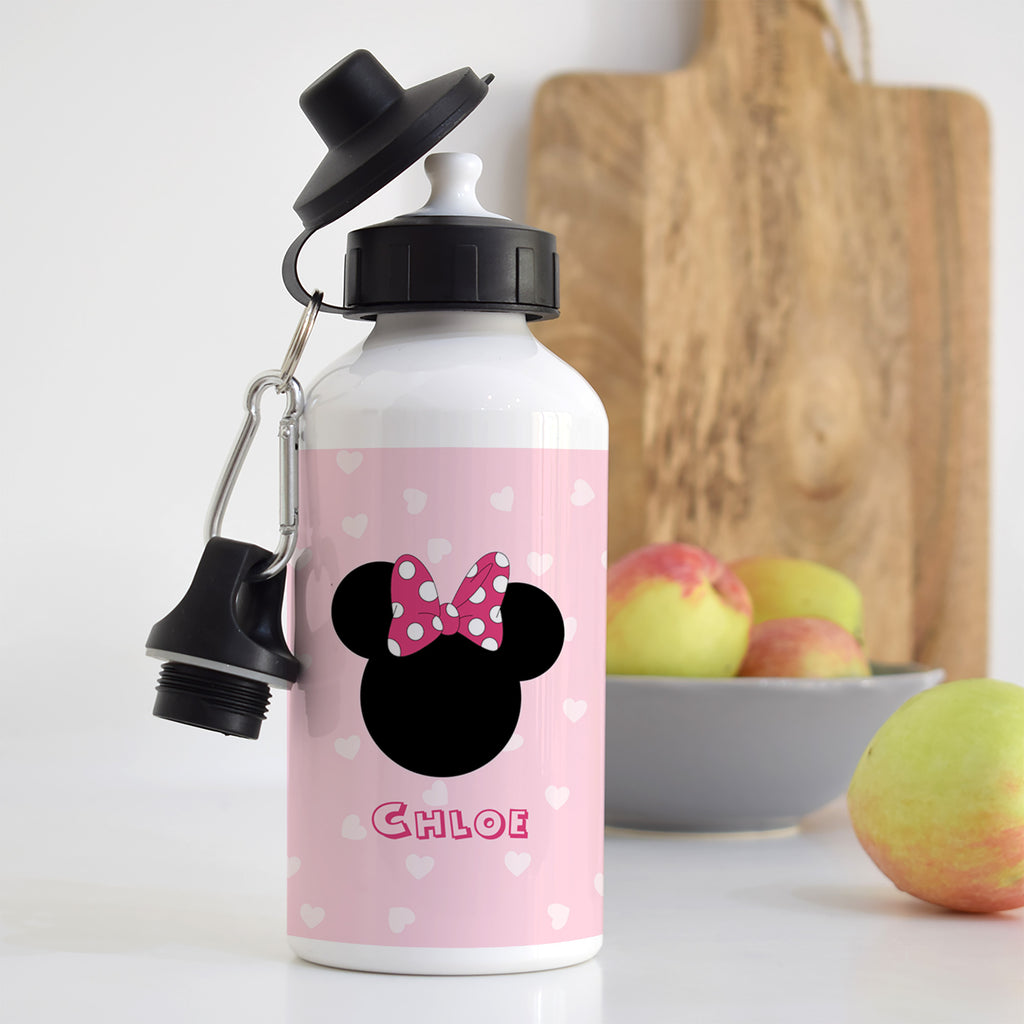 Cute Girl Mouse - Aluminum Water Bottle