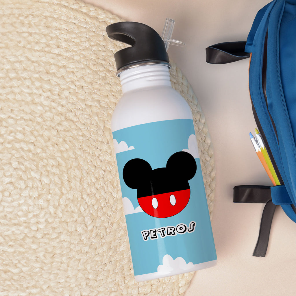 Cute Boy Mouse - Stainless Steel Water Bottle 600ml