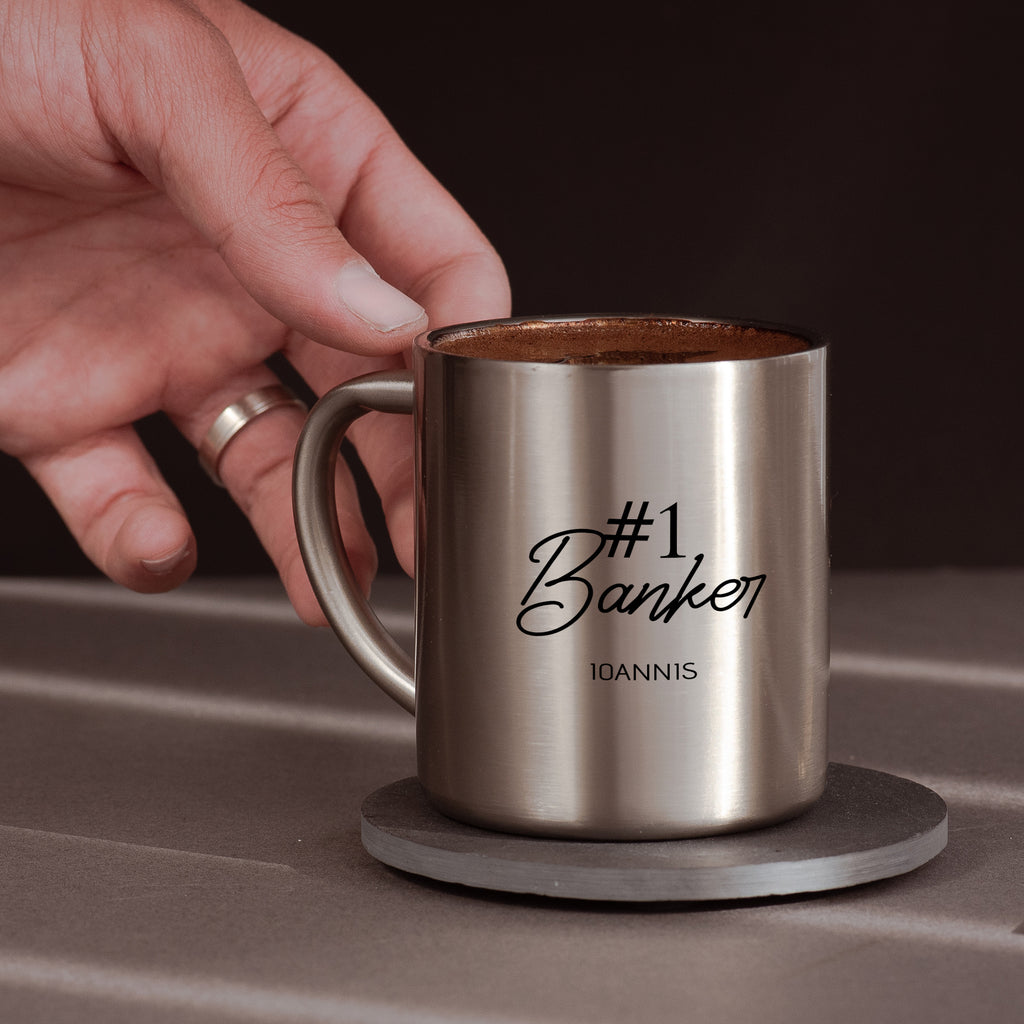 No.1 Banker - Stainless Steel Coffee Mug