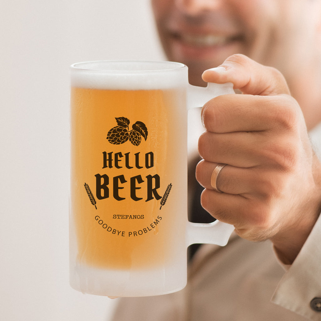 Hello Beer - Frosted Beer Glass