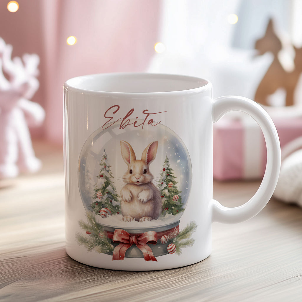 Bunny In A Snow Ball - Ceramic Mug 330ml