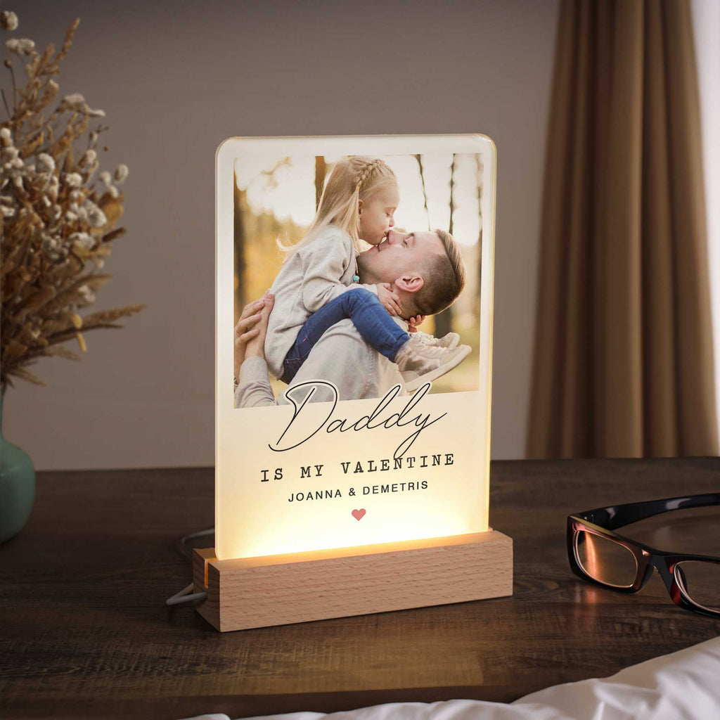 Daddy Is My Valentine - Night Light Frame