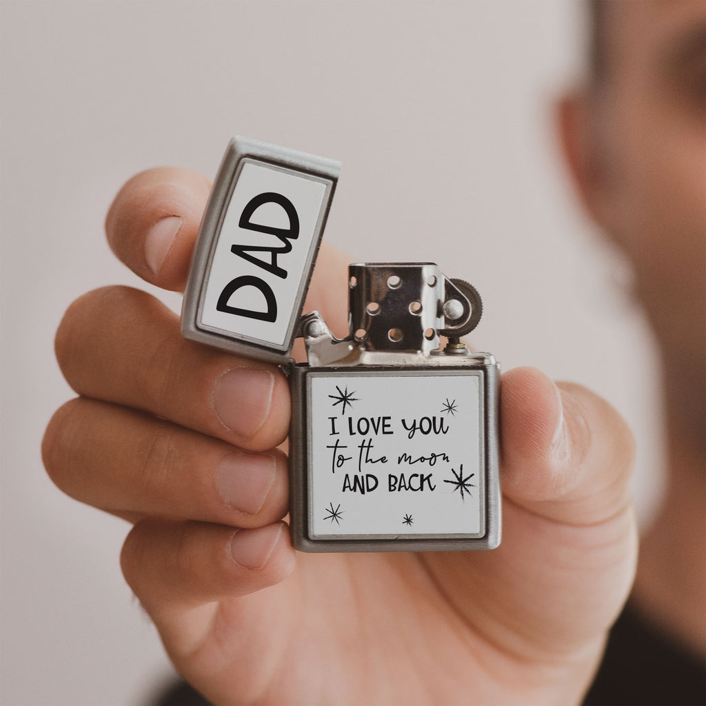 Dad I Love You - Silver Metallic Lighter