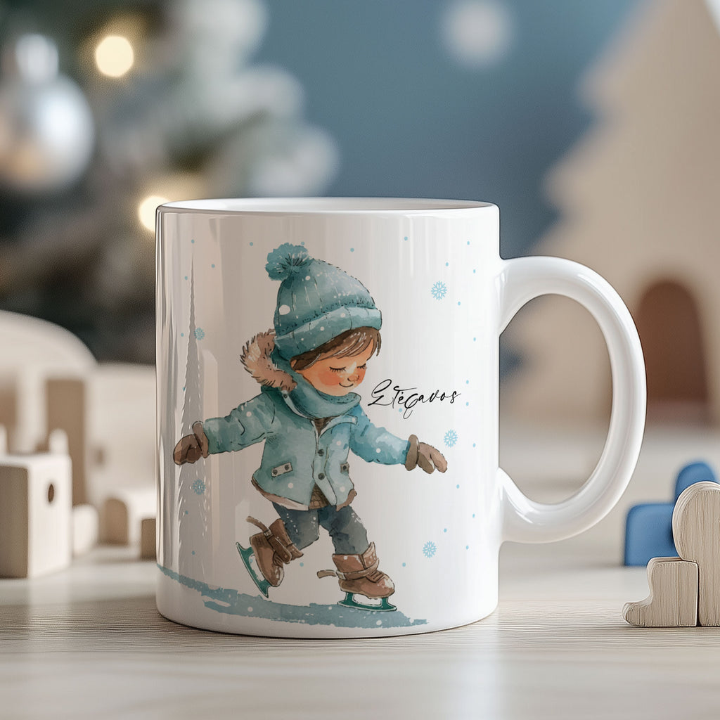 Watercolor Ice Skater - Ceramic Mug 330ml