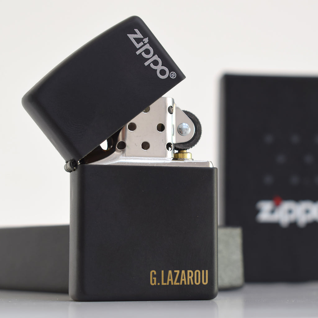 Name - Black Zippo® Lighter (Engraved)