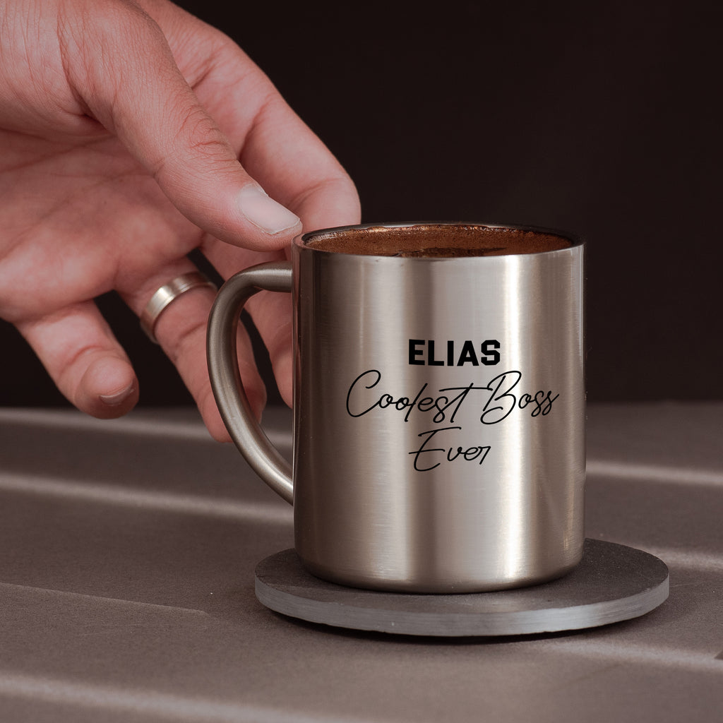 Coolest Boss Ever - Stainless Steel Coffee Mug