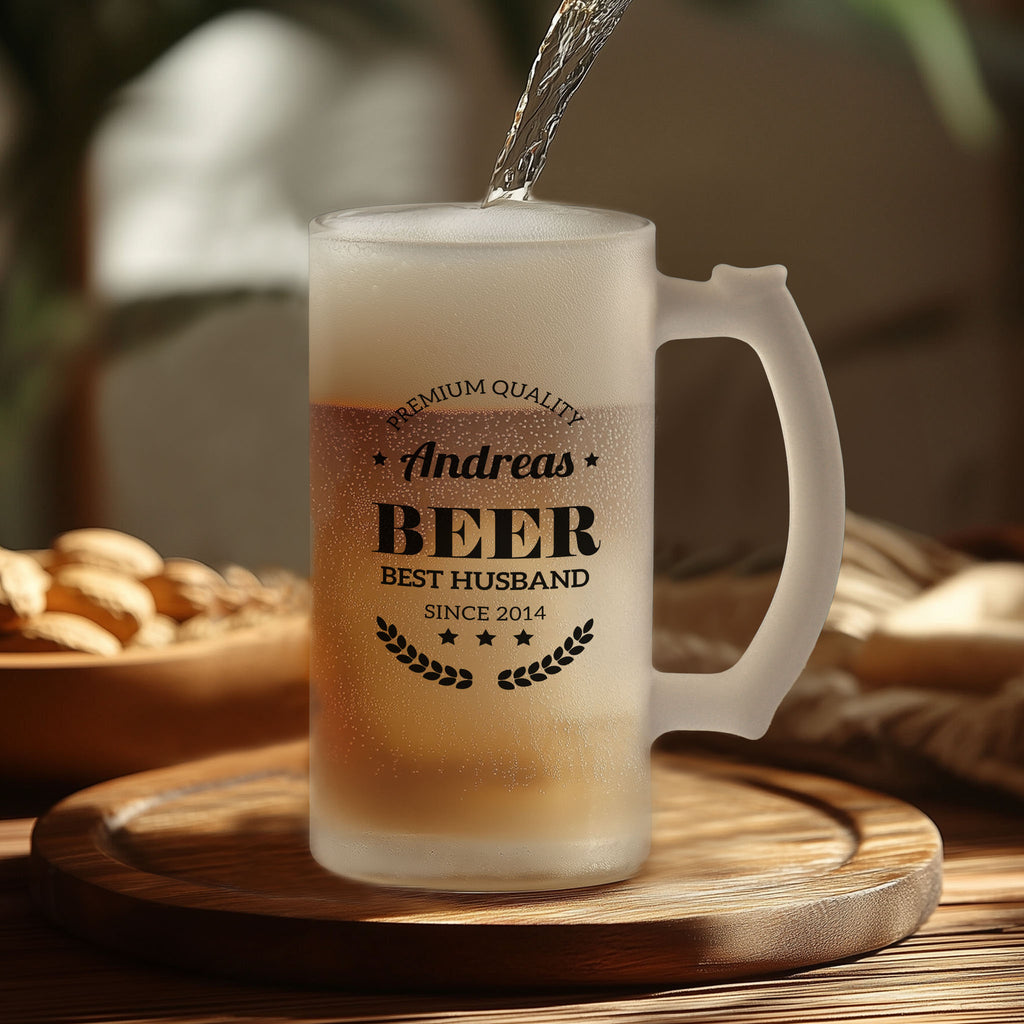 Premium Quality - Frosted Beer Glass