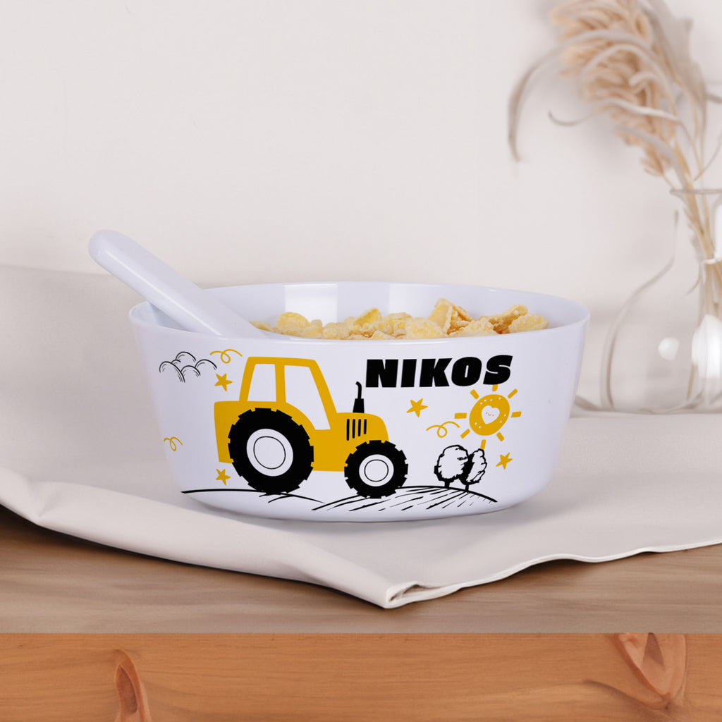 Personalized Polymer Bowl - Tractor