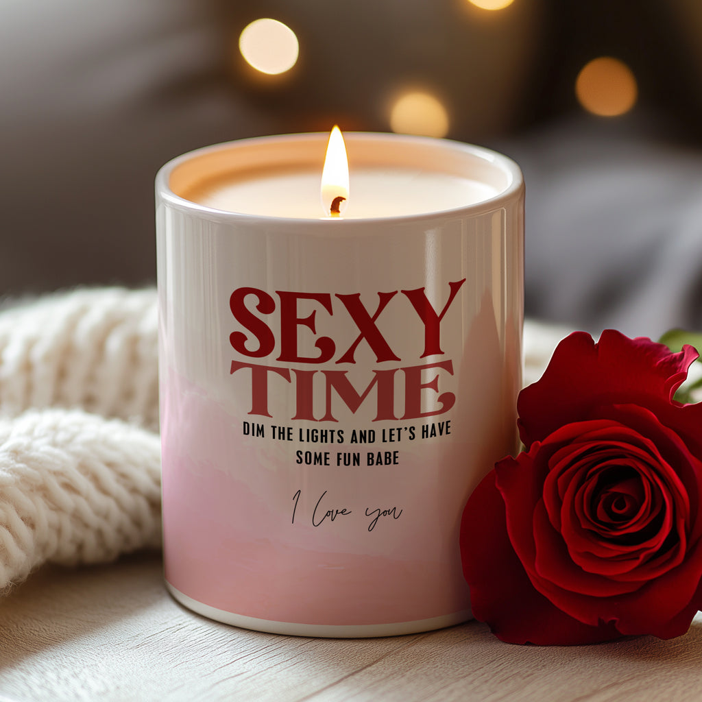 Sexy Time - Ceramic Candle Holder With Scented Candle