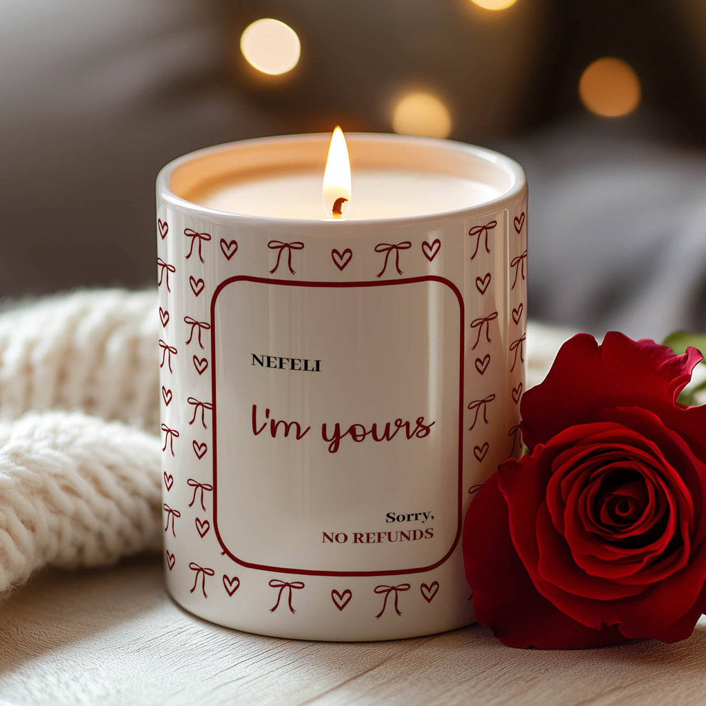 I'm Yours - Ceramic Candle Holder With Scented Candle