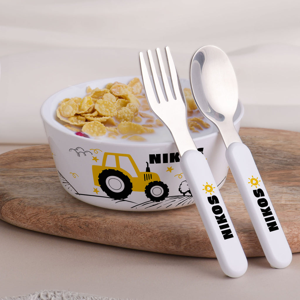 Little Treasures Mealtime Mini Set - Yellow Tractor