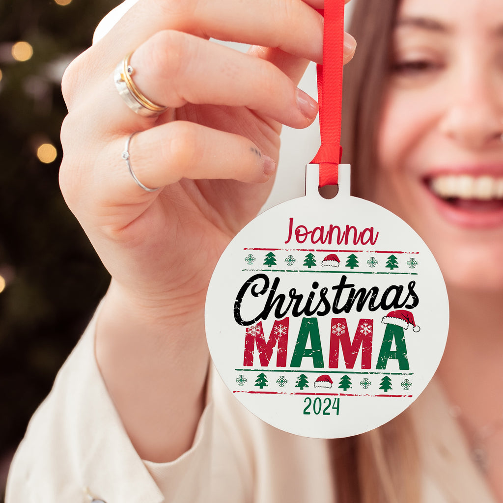 Christmas Mama - Wooden Ornament