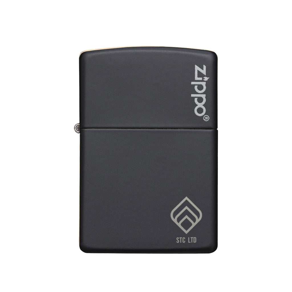 Classic Zippo® Black Matte Lighter (Engraved)