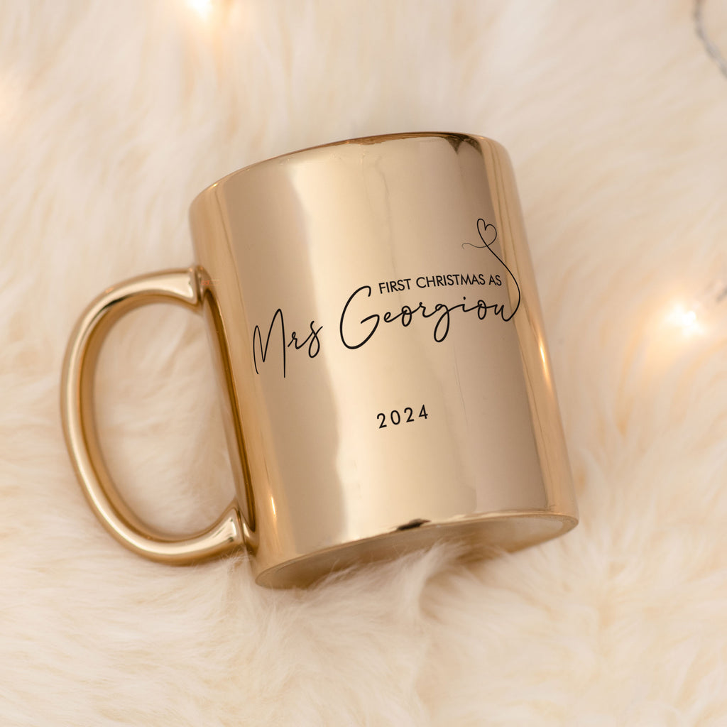 First Christmas As Mrs - Mirror Mug