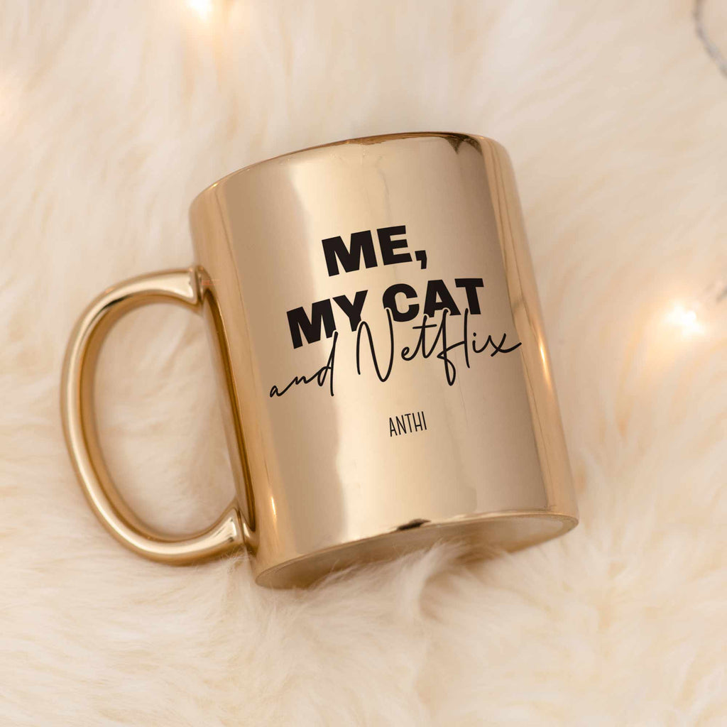 Me My Cat And Netflix - Mirror Mug