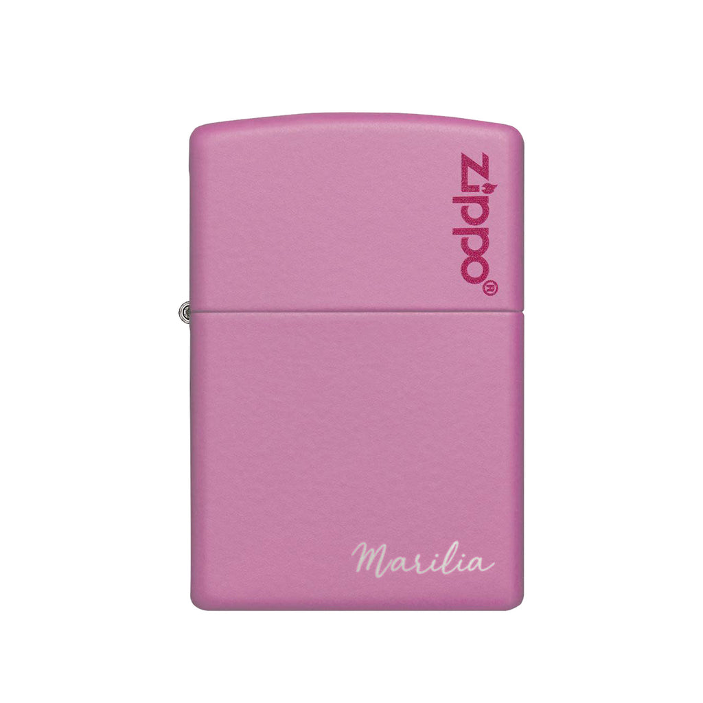 Classic Zippo® Pink Matte Lighter (Engraved)