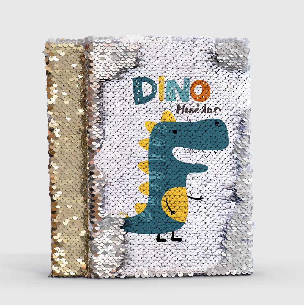 Dino - Sequin Notebook