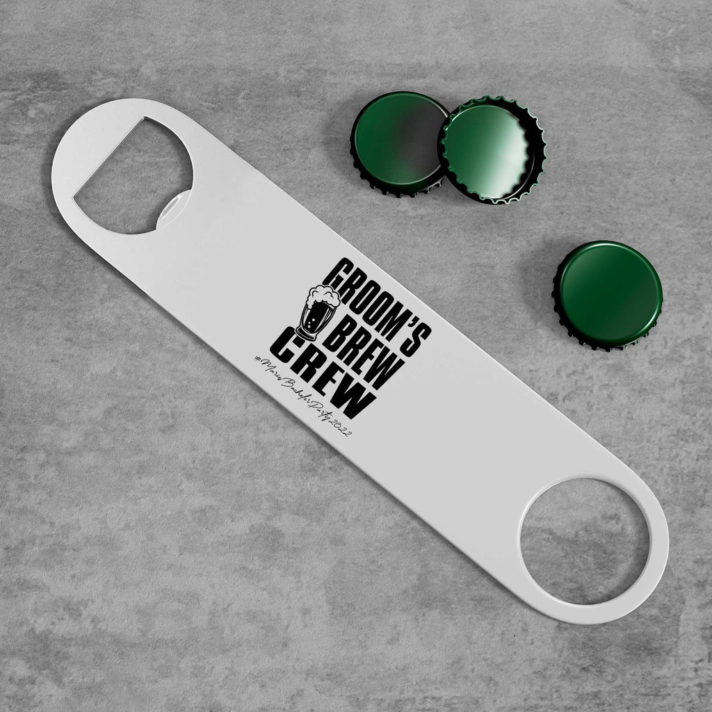 Groom's Brew Crew - Stainless Steel Bottle Opener