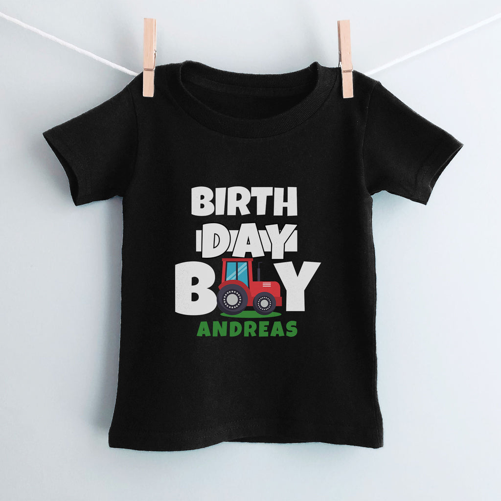 Red Tractor Birthday Boy T-Shirt